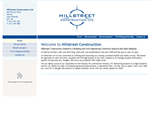 Tablet Screenshot of hillstreetconstruction.com